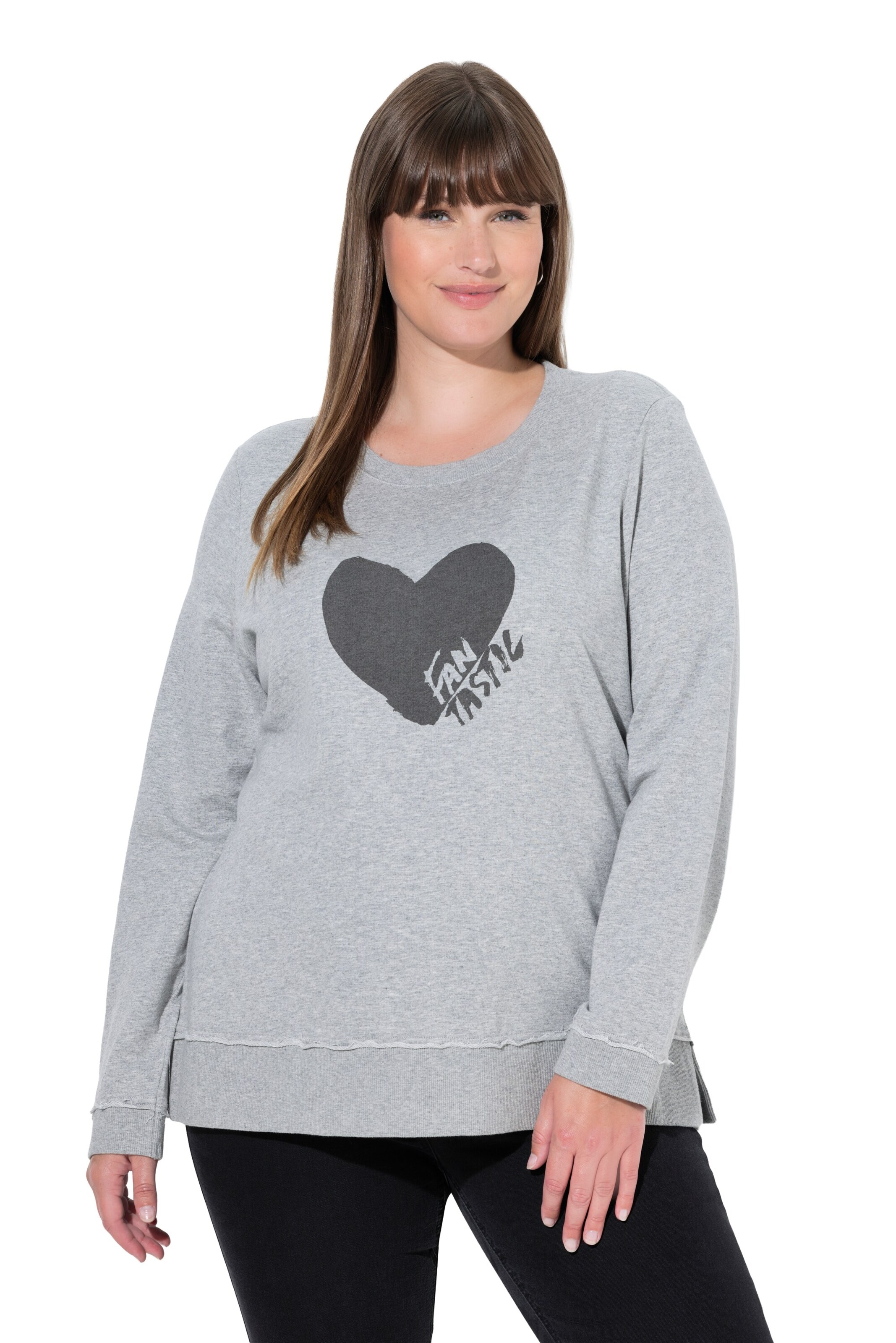 Ulla Popken Sweatshirt i grå: framsida