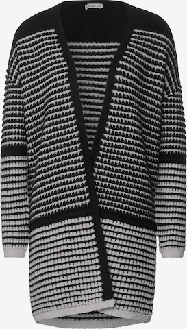 STREET ONE Knit Cardigan in Black: front