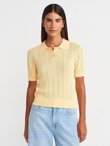 Camicia da donna 'Blusen' di Dilvin in giallo: frontale