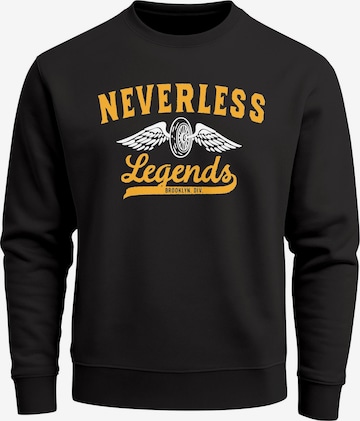 Neverless Sweatshirt 'Neverless Legends' in Schwarz: Vorderseite
