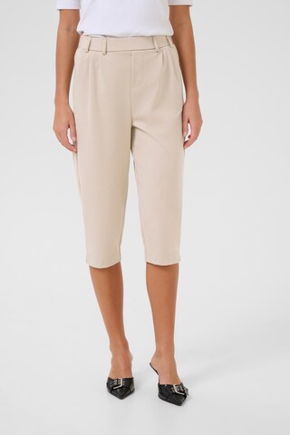 Kaffe - Slimfit Pantalón plisado 'KAjenny' en gris: frente