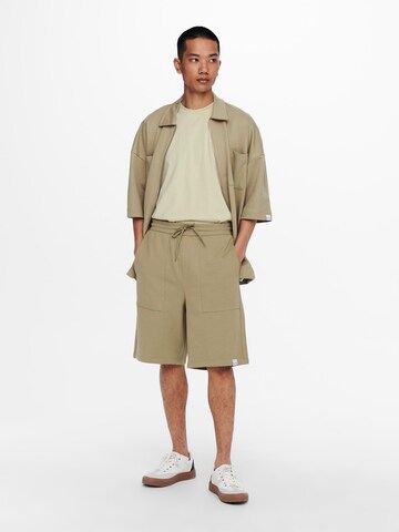 Only & Sons Loosefit Shorts 'Lee' in Beige