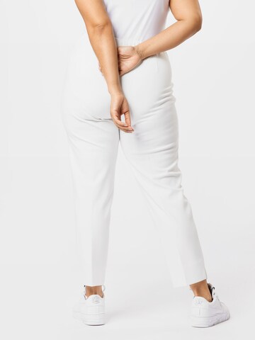 Persona by Marina Rinaldi Regular Trousers with creases in White