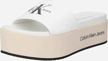 Calvin Klein Jeans - Sapato aberto em branco: frente