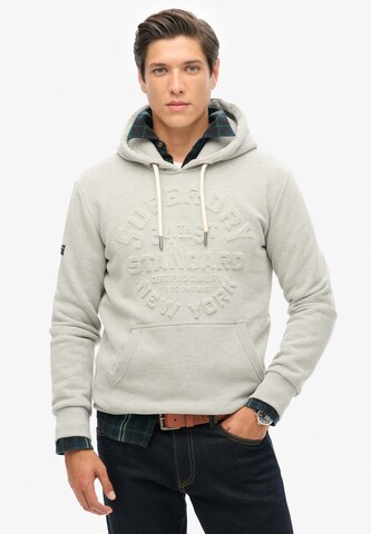 Sweat-shirt Superdry en gris : devant