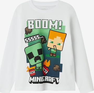 NAME IT Paita 'NKMac Minecraft' värissä valkoinen: etupuoli