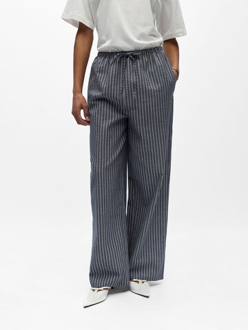 Wide Leg Pantalon 'OBJLunia' OBJECT en bleu : devant