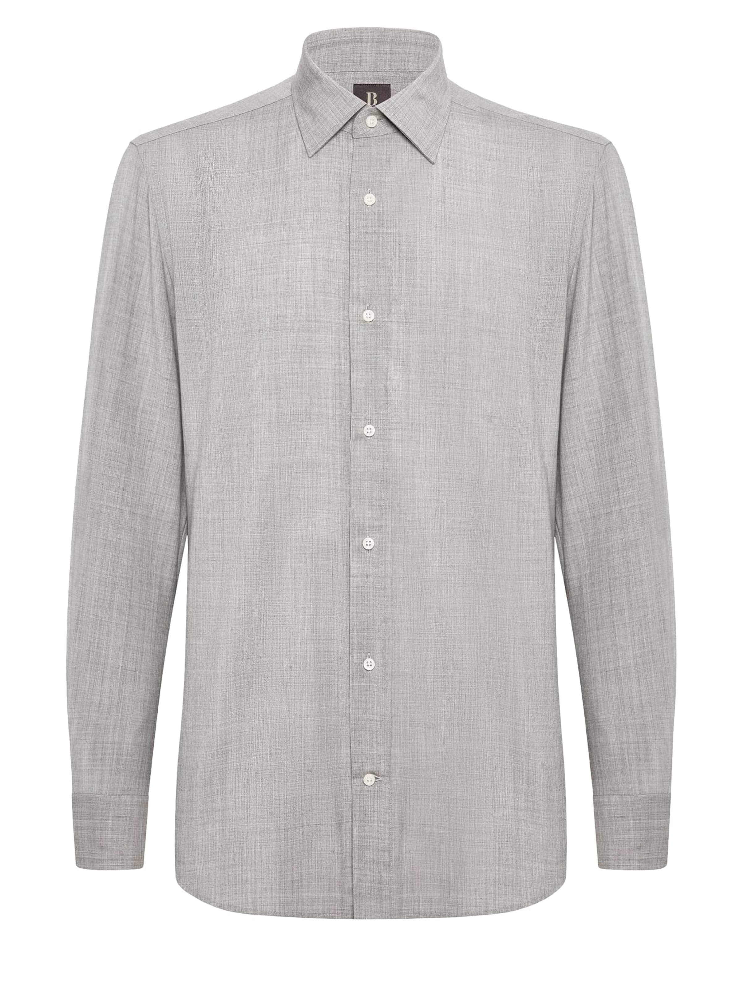 Boggi Milano Regular fit Button Up Shirt in Grey: front