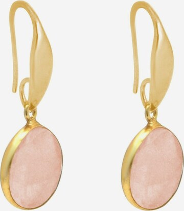 Gemshine Earrings 'Rosenquarz' in Gold