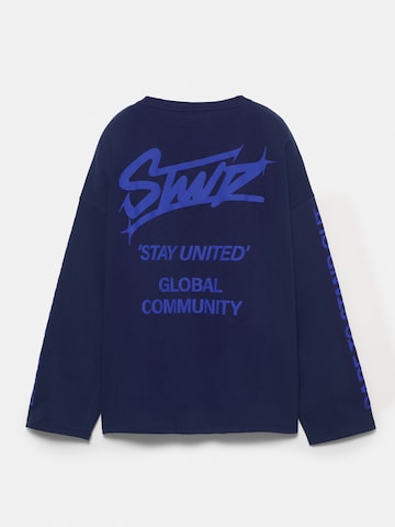 Pull&Bear Póló 'STWD' - kék