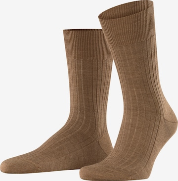FALKE Socken 'Bristol Pure' in Braun: Vorderseite