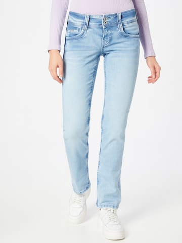 Coupe slim Jean 'Gen' Pepe Jeans en bleu : devant