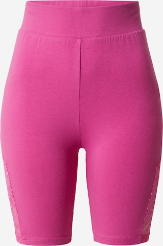 Urban Classics Skinny Leggings in Purple: front