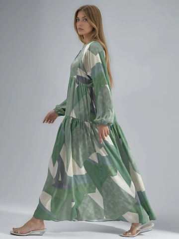 Hiccup Shirt Dress in Green