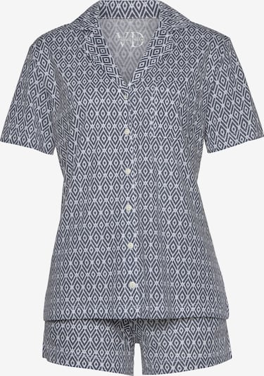 VIVANCE Pyjamashortsit 'Dreams' värissä harmaa / valkoinen, Tuotenäkymä