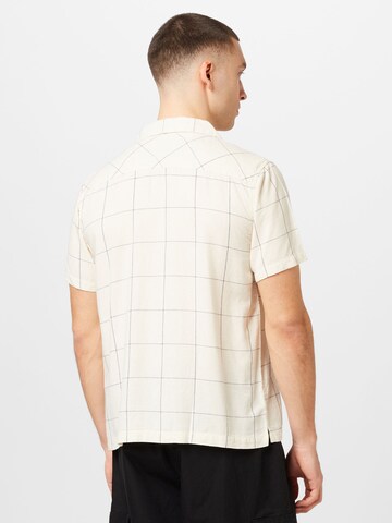 RVCA Regular fit Button Up Shirt 'HI GRADE PLA' in Beige