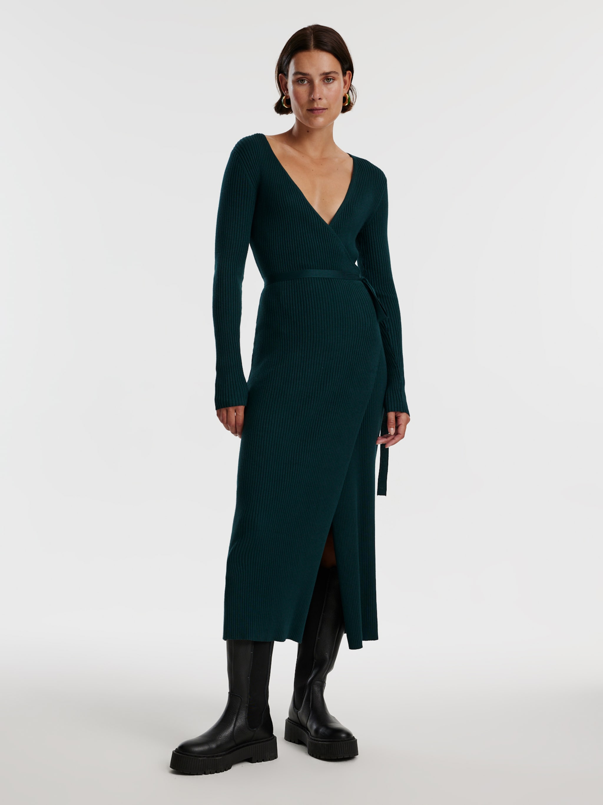 EDITED Produits Robes en maille 'Mailien' vert foncé