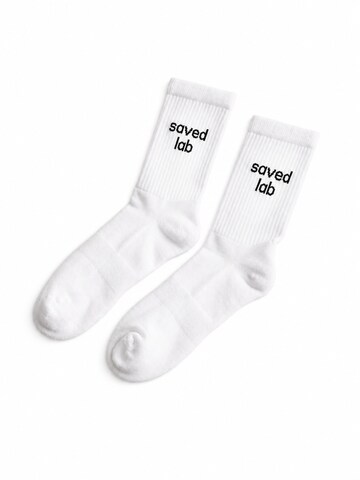 saved lab Sports socks in White: front