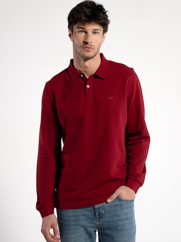 GORG Shirt 'Herren Langarm Poloshirt aus 100% Bio-Baumwolle' in Rood