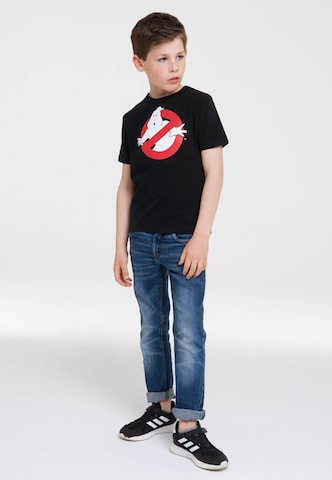 LOGOSHIRT Shirt 'Ghostbusters' in Zwart