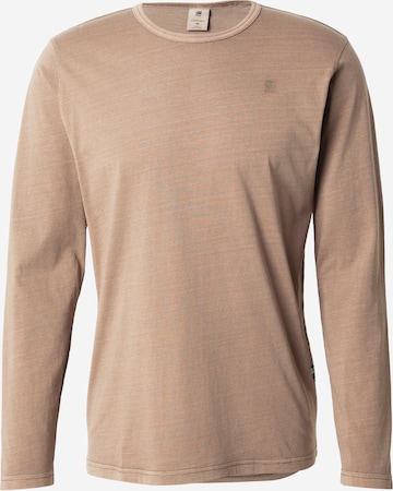 T-Shirt G-STAR en marron : devant