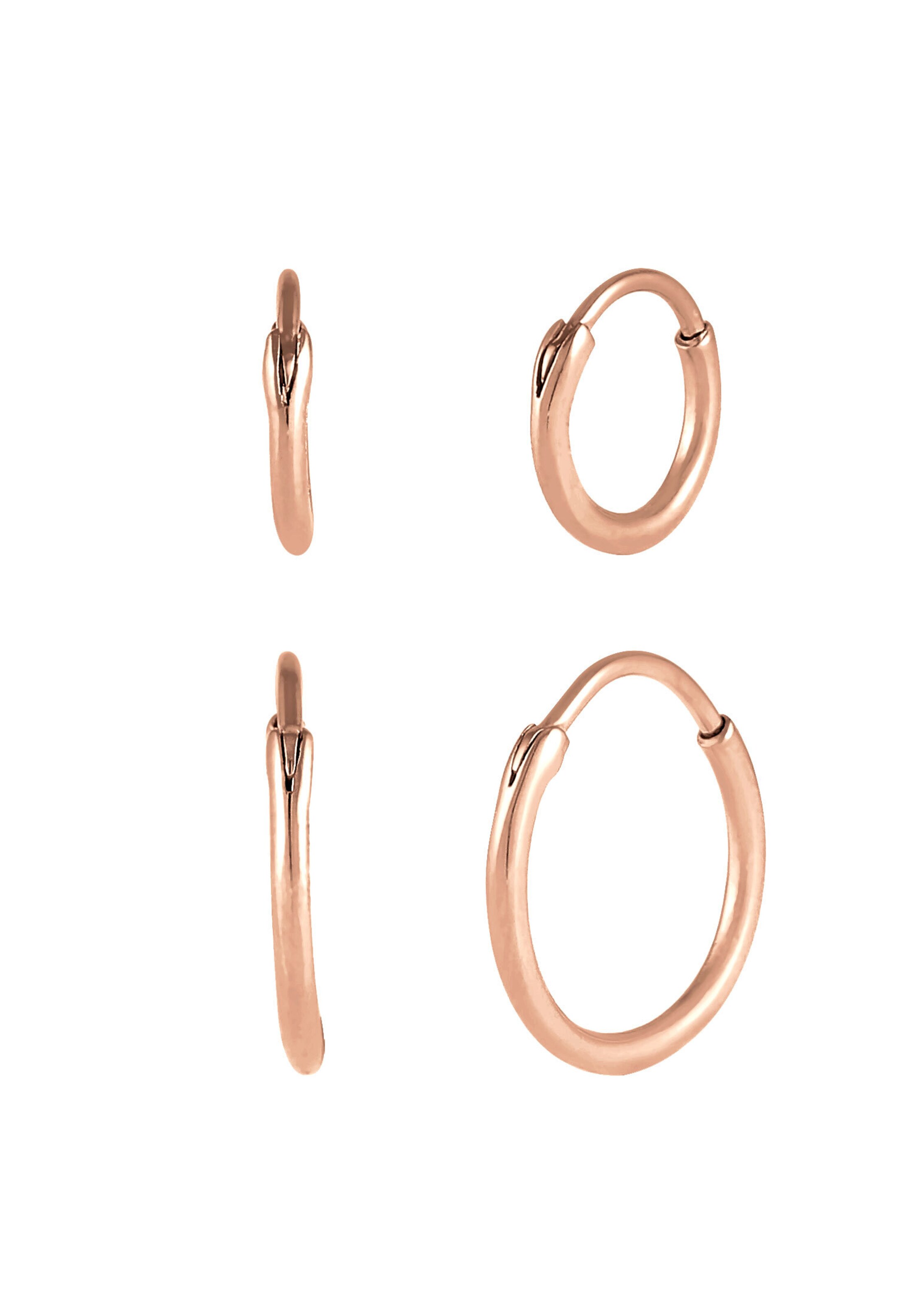 ELLI Jewelry Set 'Creolen-Set' in Gold: front