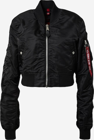 ALPHA INDUSTRIES - Chaqueta de entretiempo 'MA-1' en negro: frente