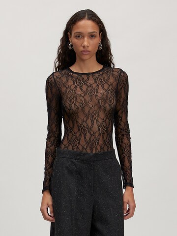 EDITED - Body camiseta 'Janiya' en negro: frente