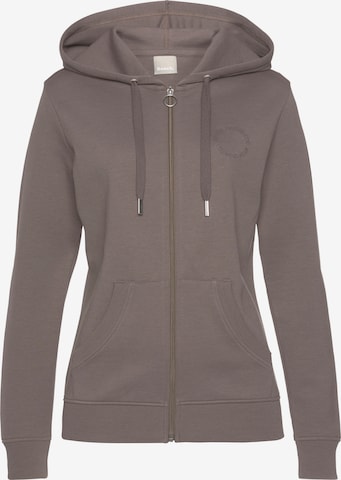 BENCH Zip-Up Hoodie in Brown: front