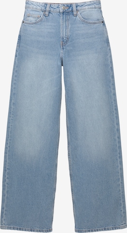 Pull&Bear Wide leg Jeans in Blue: front