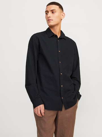 JACK & JONES Regular fit Button Up Shirt 'Summer' in Black: front