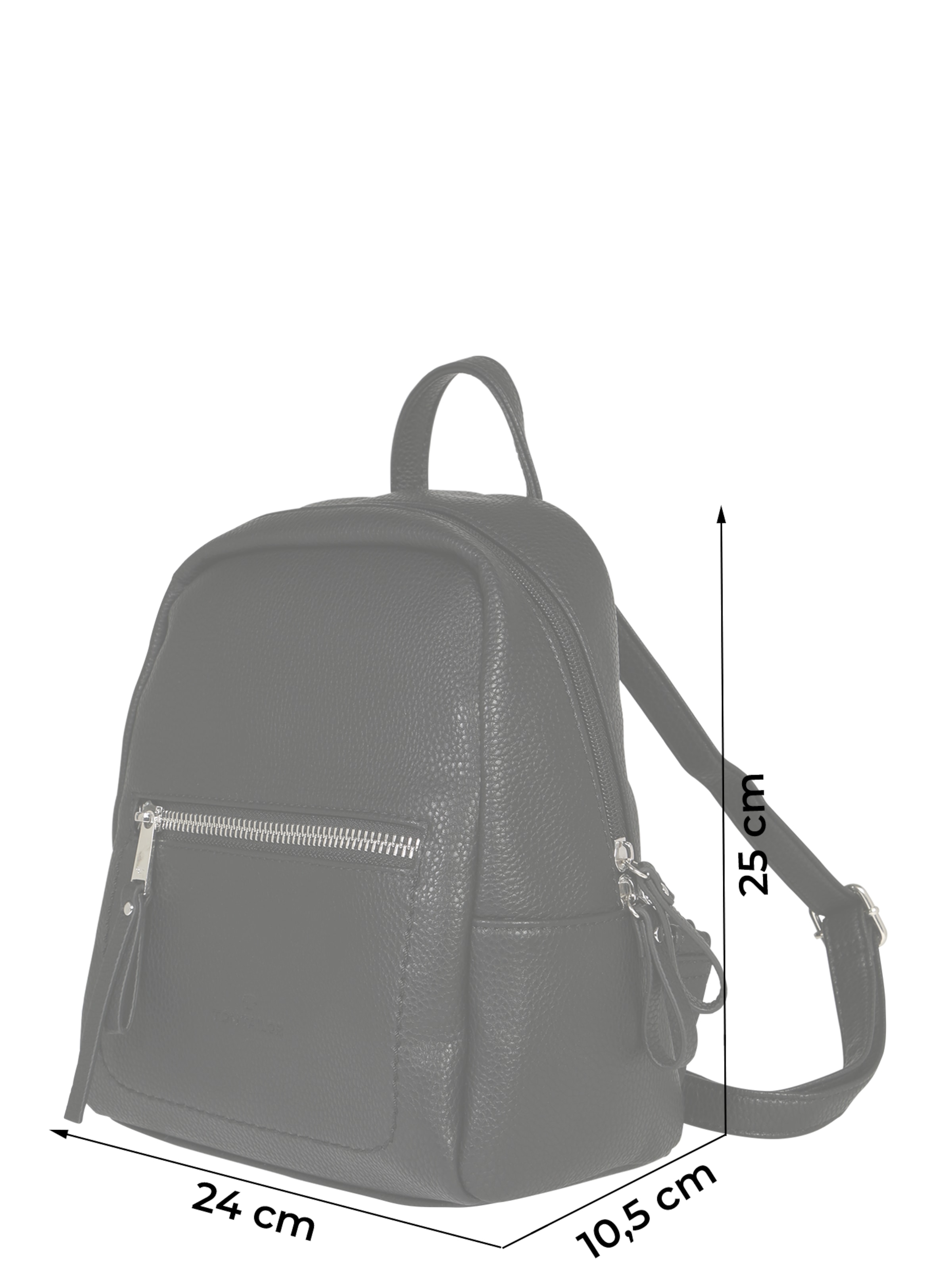 TOM TAILOR Backpack 'Tinna' in Black