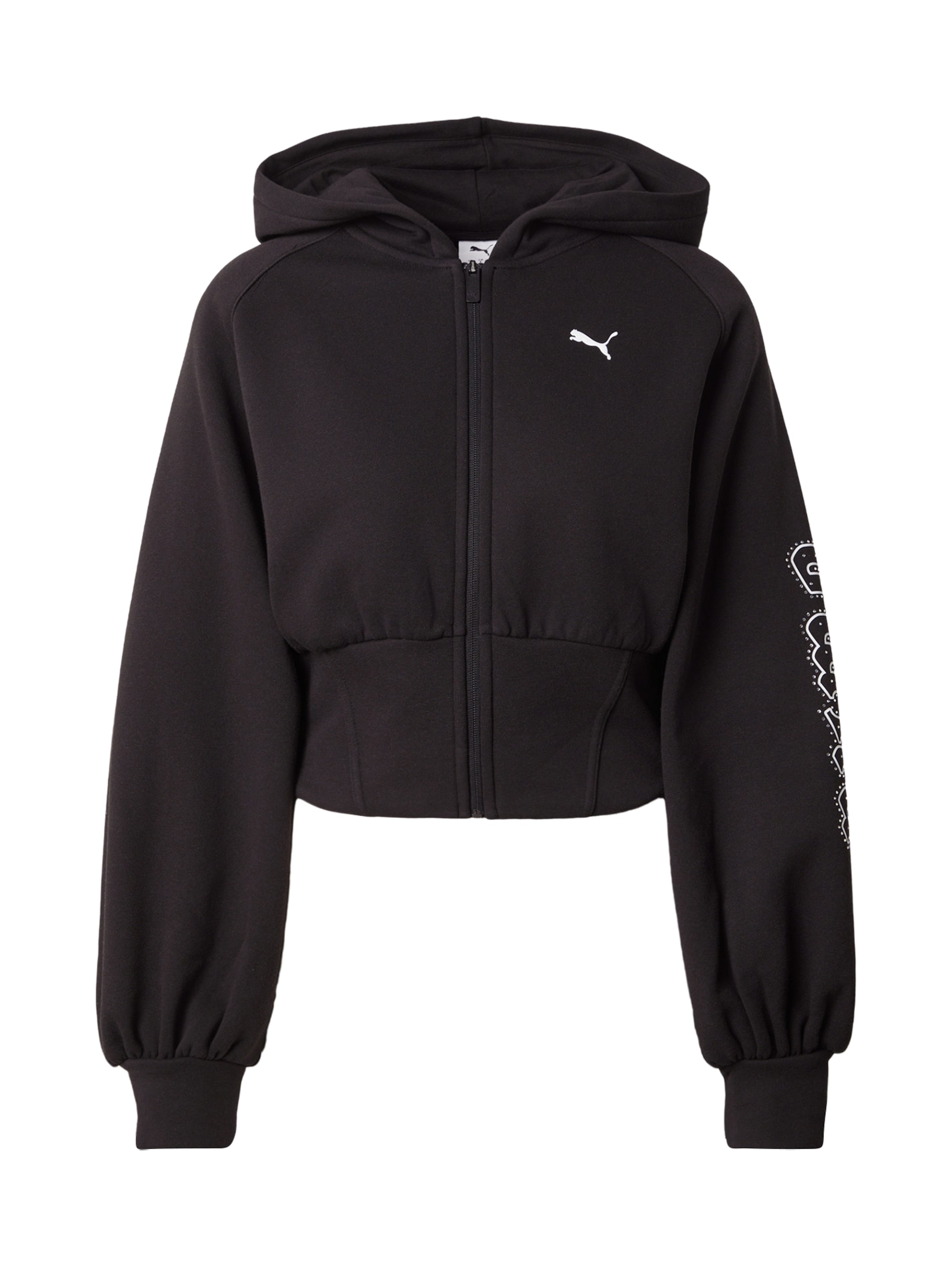PUMA Sweatjacke in Schwarz: Vorderseite