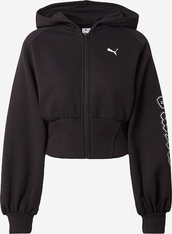 PUMA - Casaco em moletão em preto: frente