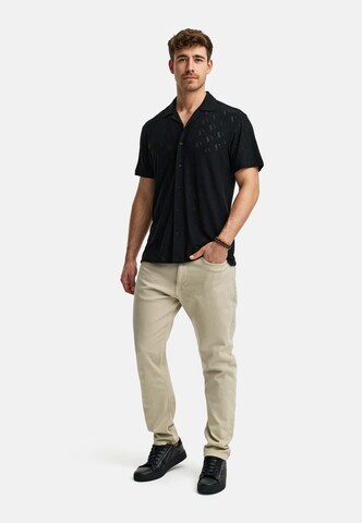 INDICODE JEANS Regular fit Overhemd 'Jerry' in Zwart