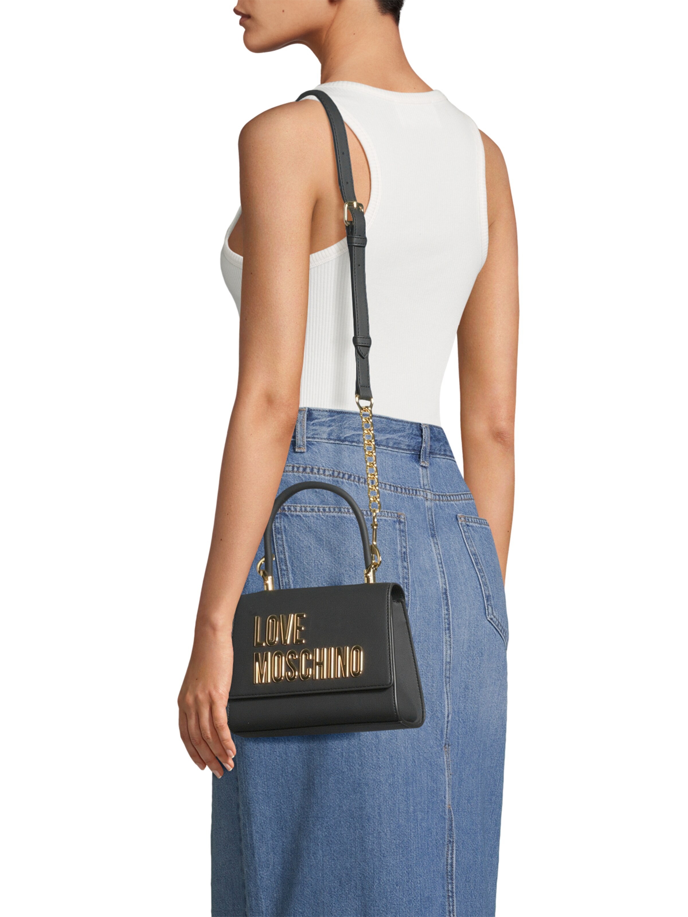 Love MoschinoRučna torbica - crna boja: prednji dio