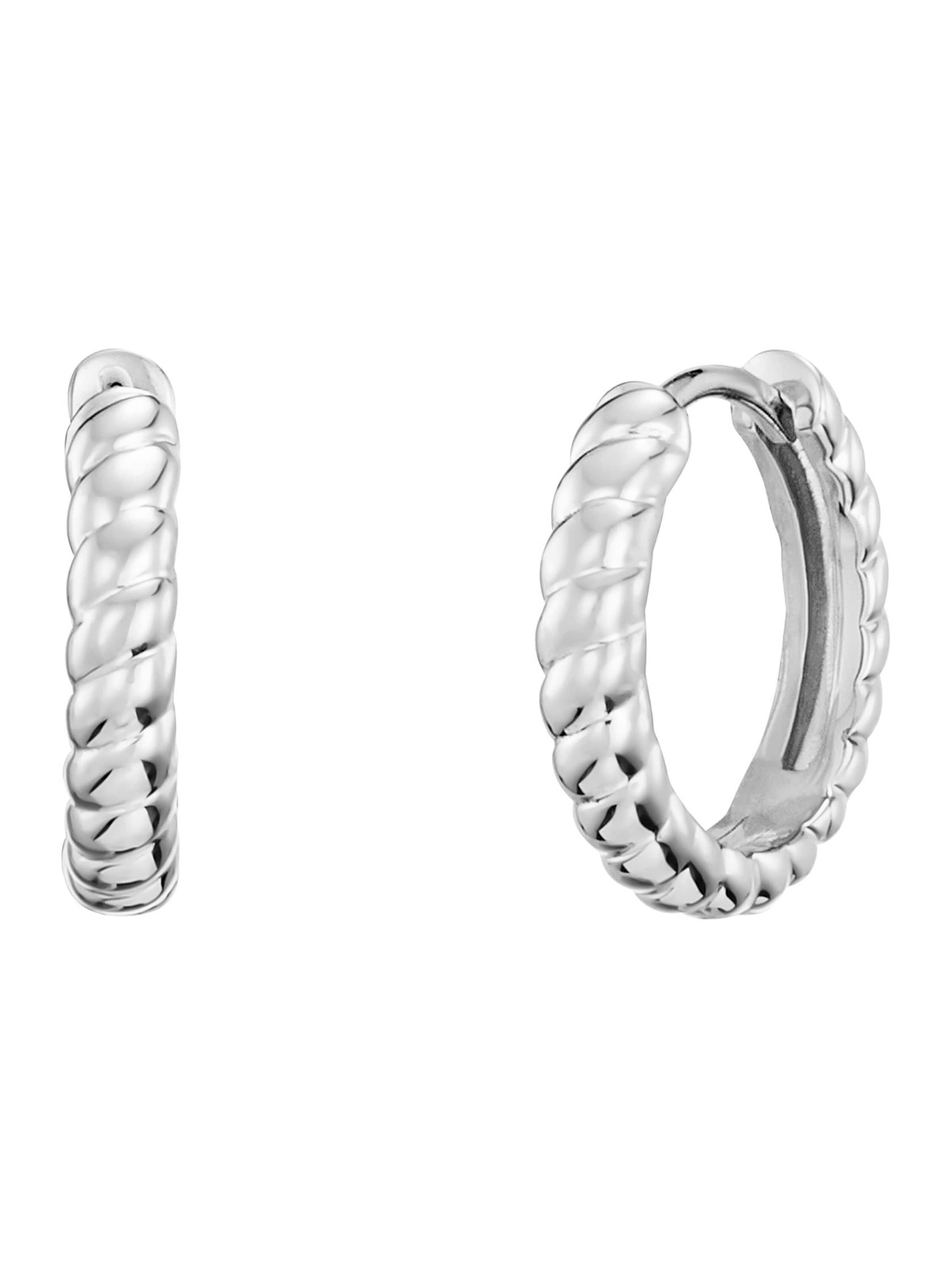 Boucles d'oreilles Julie Julsen en argent : devant
