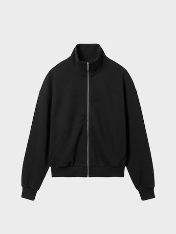 Burocs Zip-Up Hoodie in Black: front