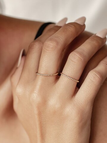 Dear Me Ring 'Bond Beaded' in Gold