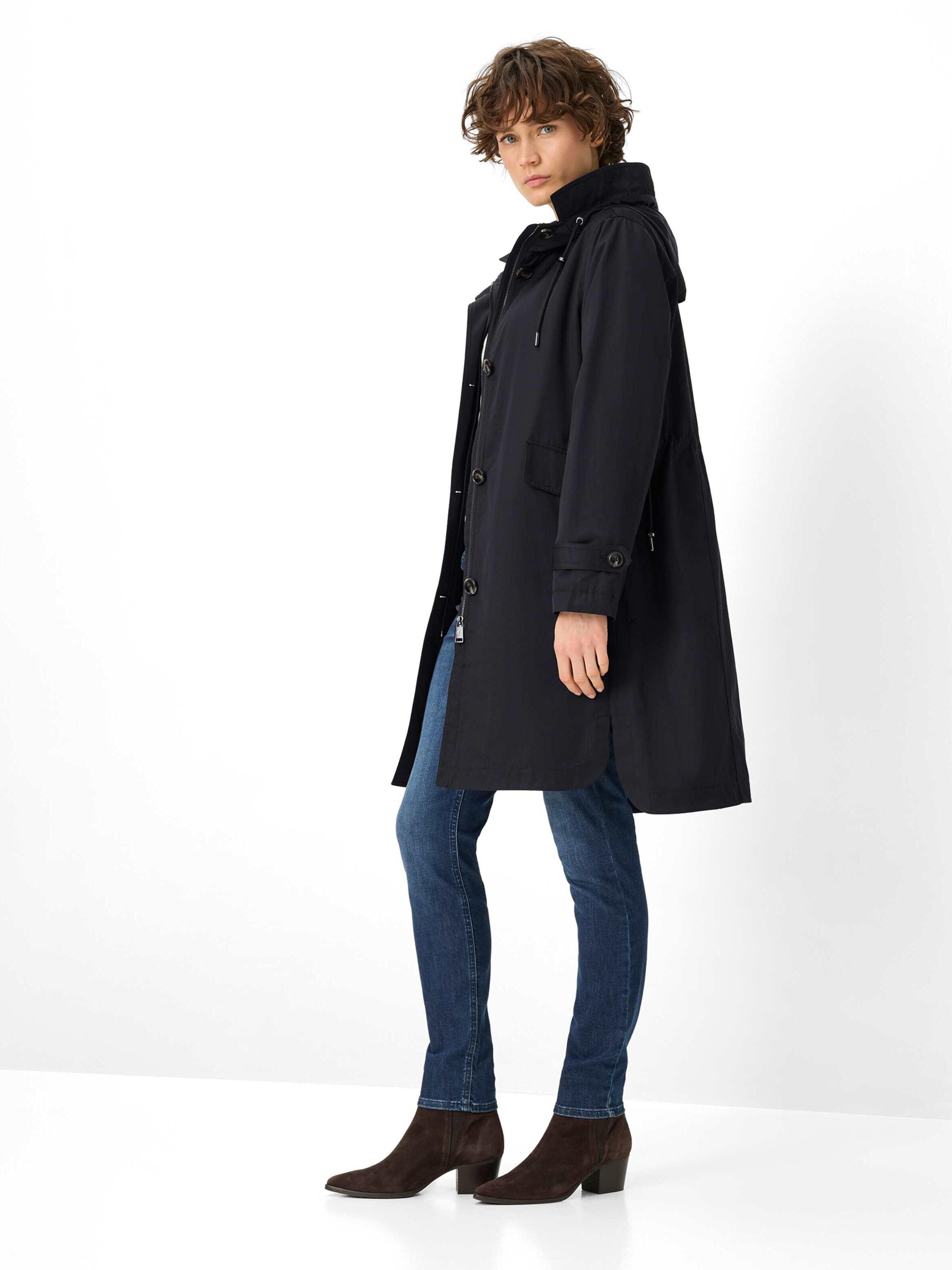 Fuchs Schmitt Between-seasons coat 'Kurzmantel Sunderland' in Blue