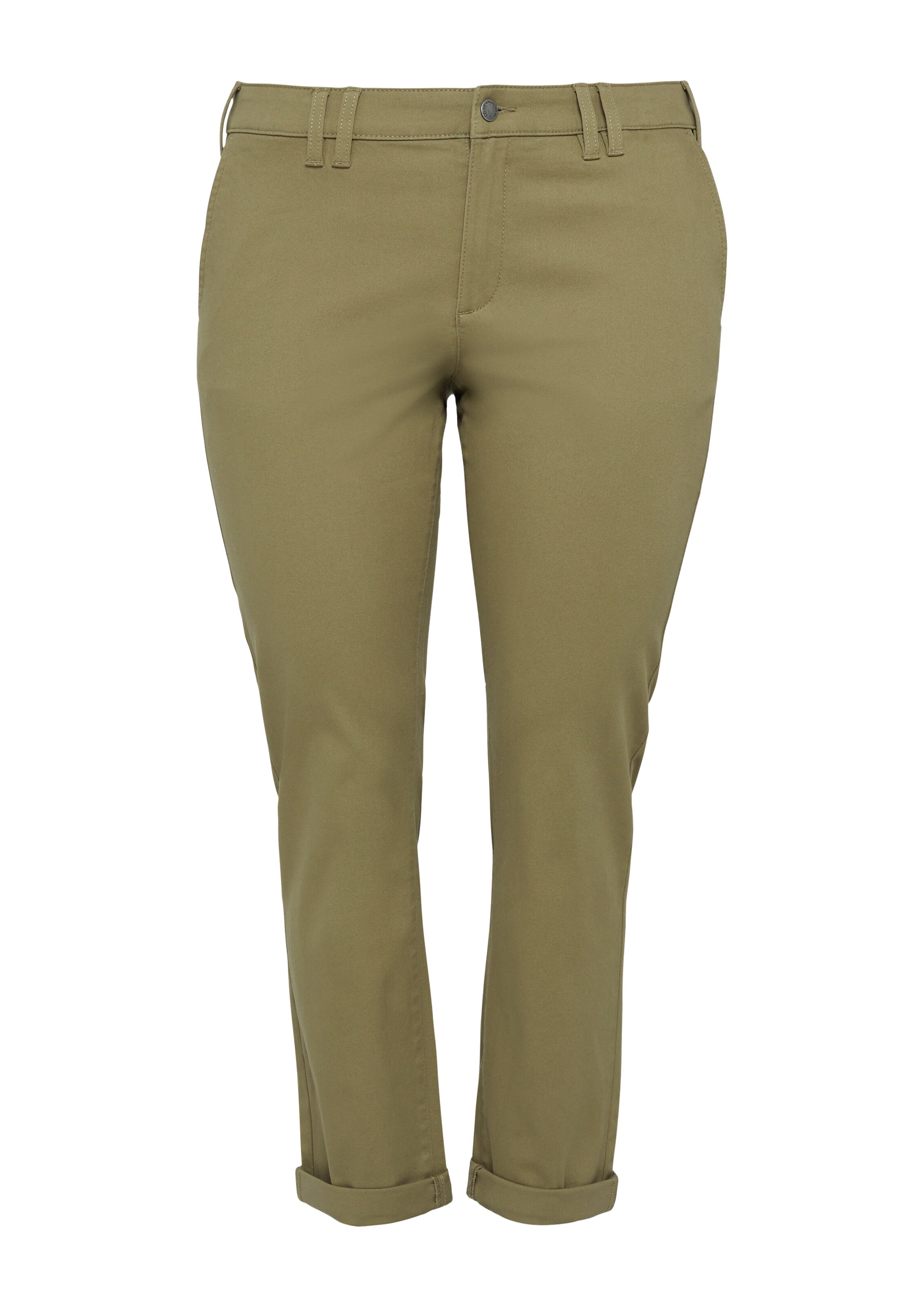 QS Slimfit Chinohose in Grün: Vorderseite