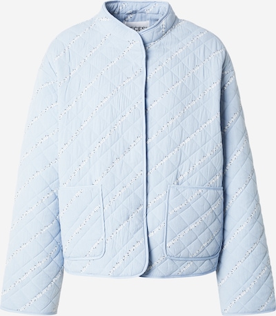 Demisezoninė striukė 'PCRIKKE' iš PIECES, spalva – šviesiai mėlyna / juoda / balta, Prekių apžvalga