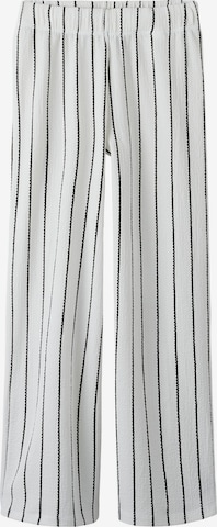 NAME IT - Pierna ancha Pantalón en blanco: frente