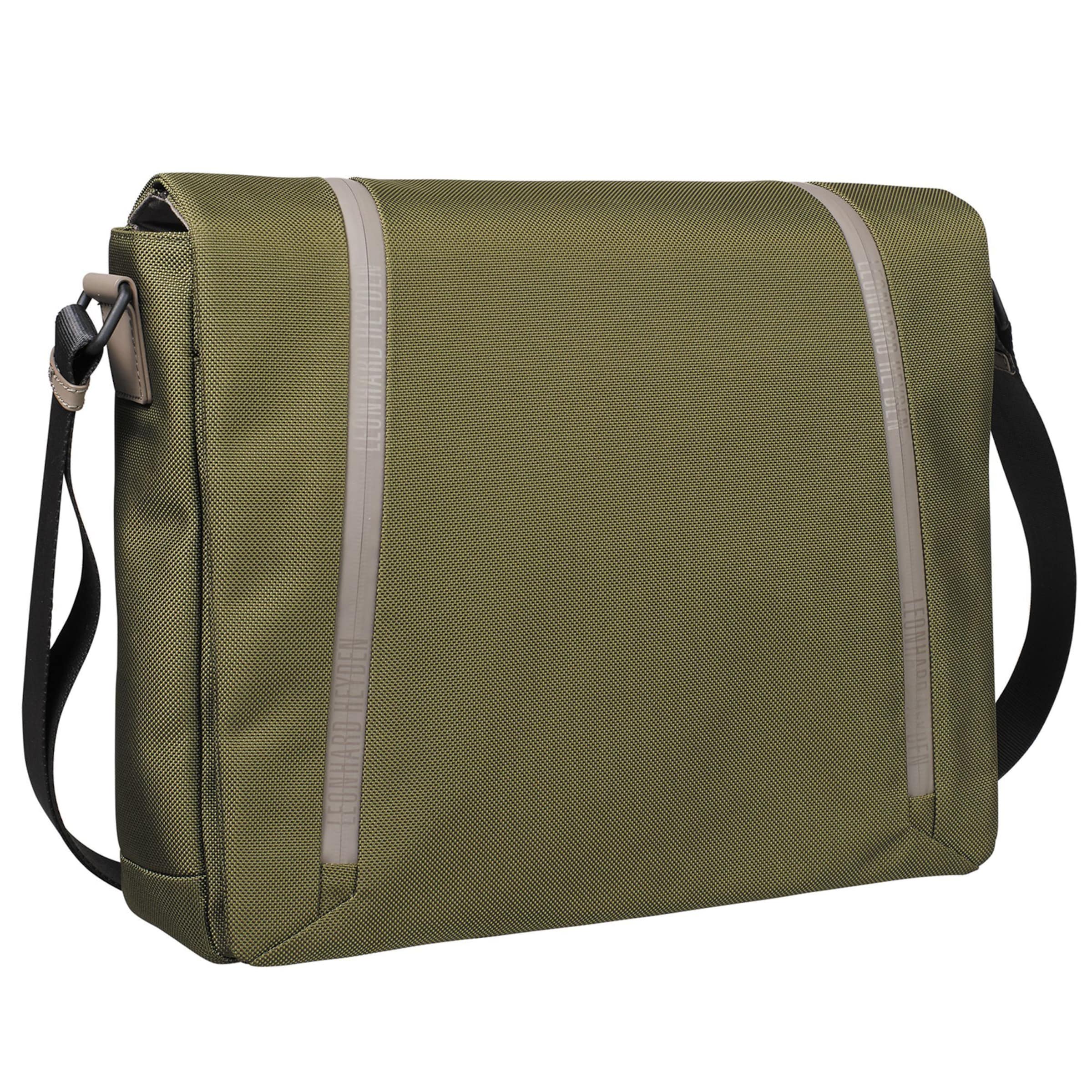 LEONHARD HEYDEN Document bag 'Helsinki' in Green: front
