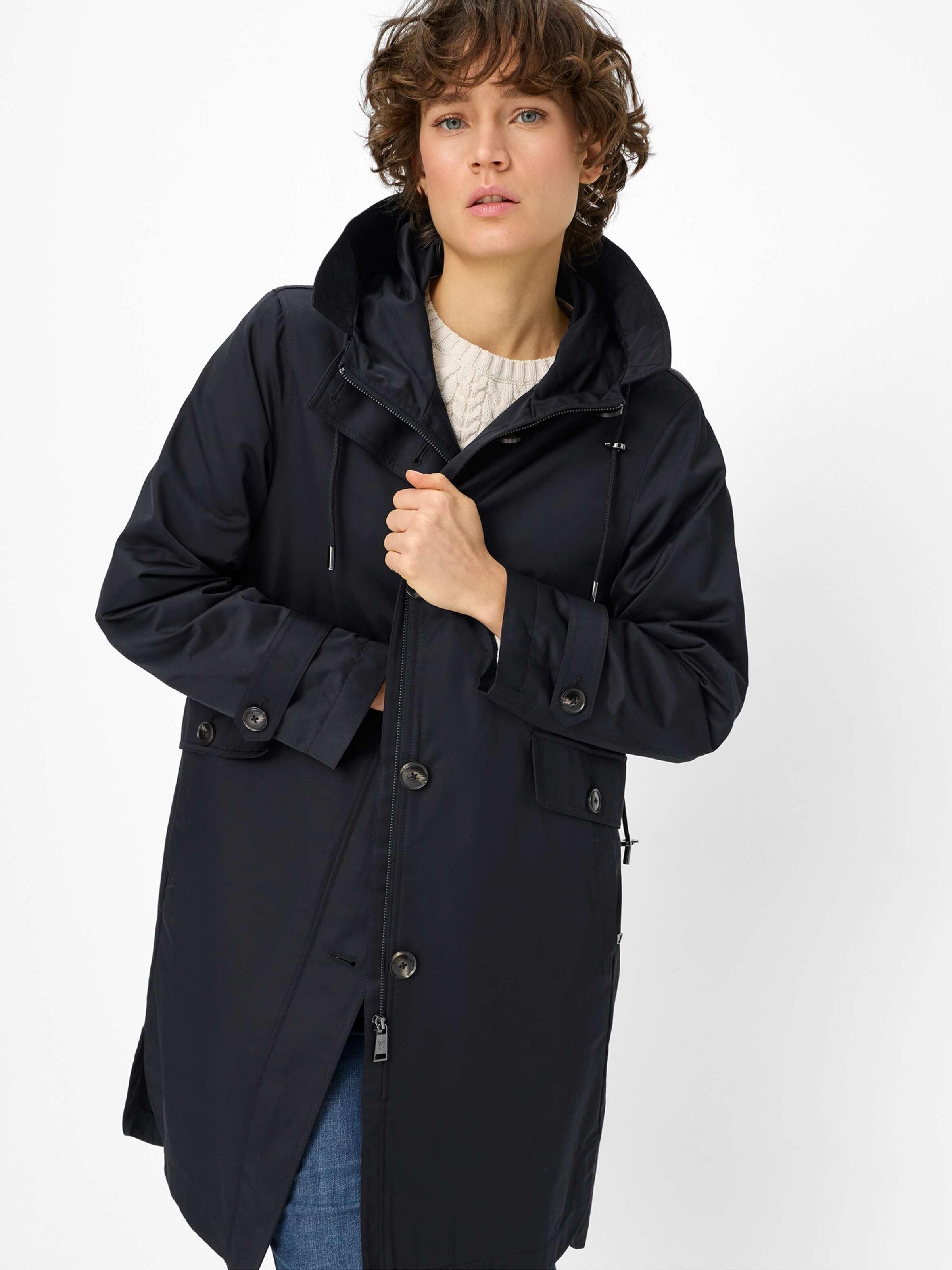 Fuchs Schmitt Between-seasons coat 'Kurzmantel Sunderland' in Blue