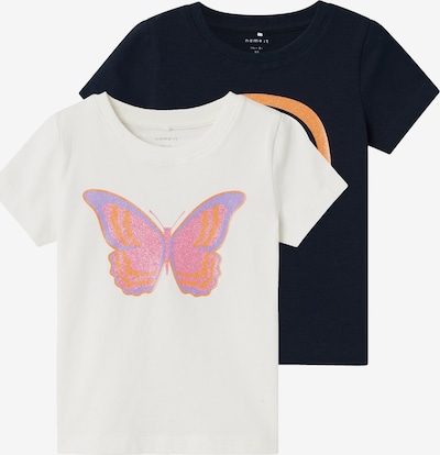 NAME IT T-Shirt 'HANNE' in saphir / lila / orange / weiß, Produktansicht