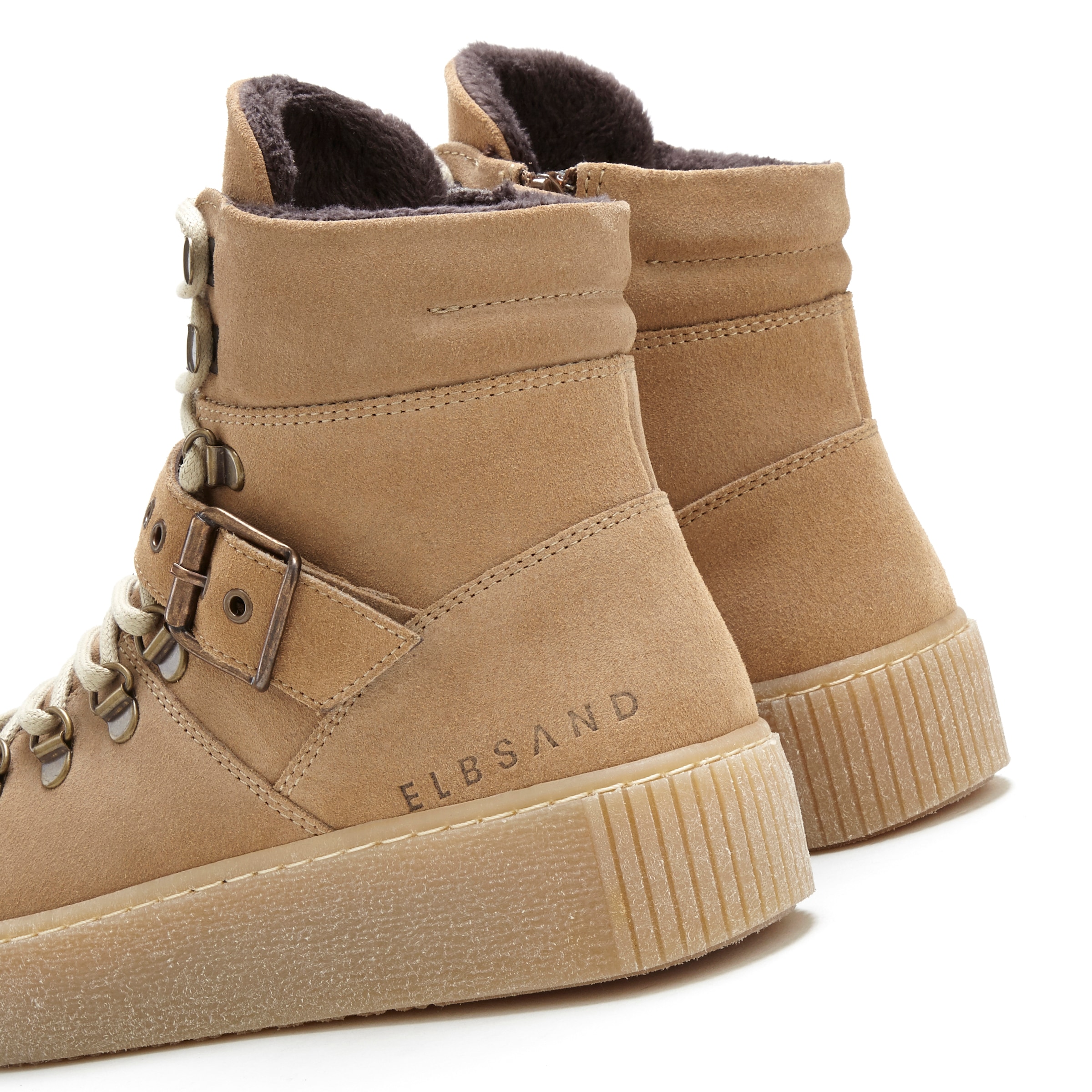 Elbsand Snørestøvletter i beige