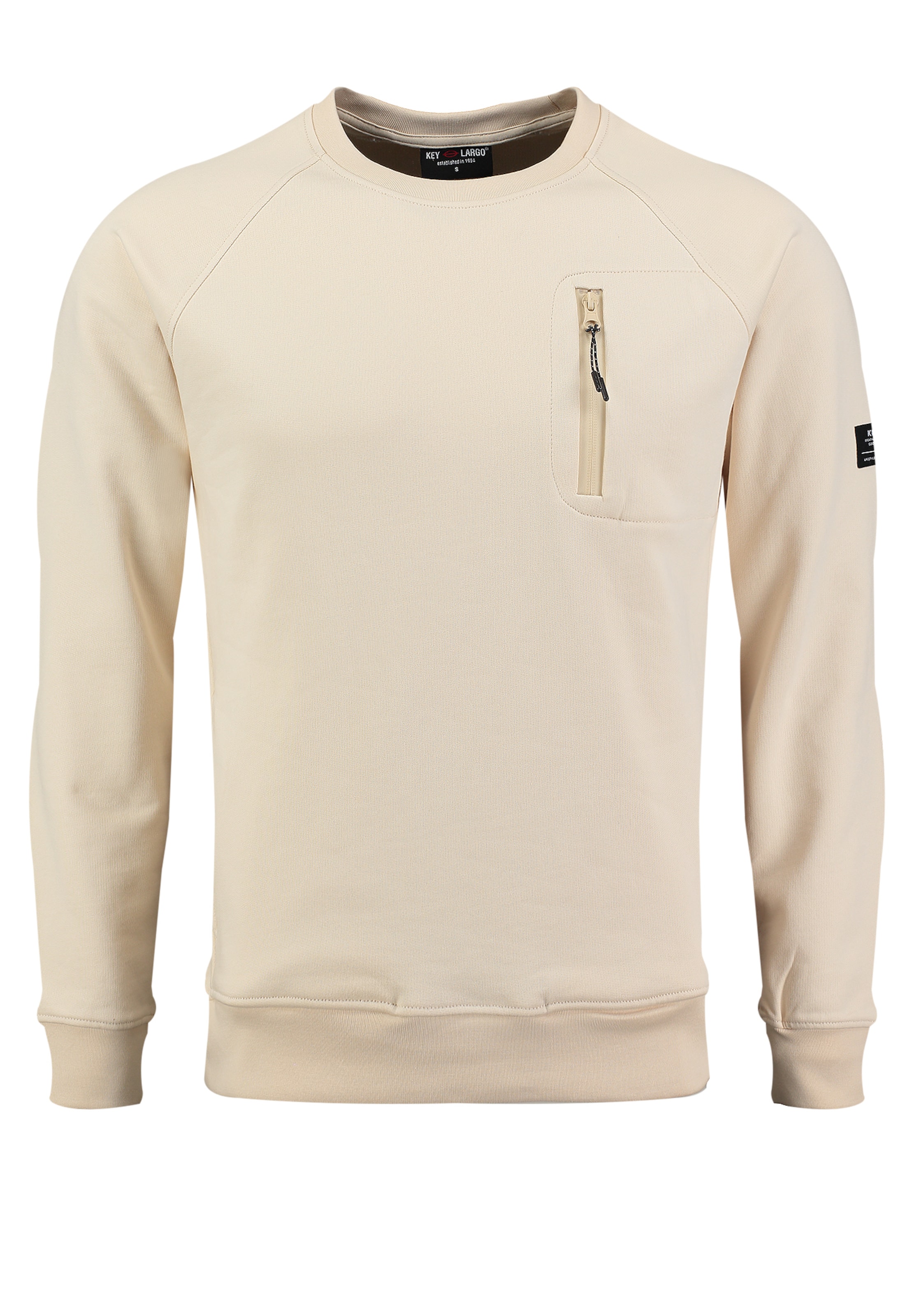 Key Largo Sweatshirt 'Final' in Beige: front