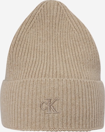 smėlio Calvin Klein Jeans Megzta kepurė 'ARCHIVE'