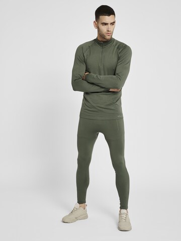 Hummel Skinny Sportbroek in Groen